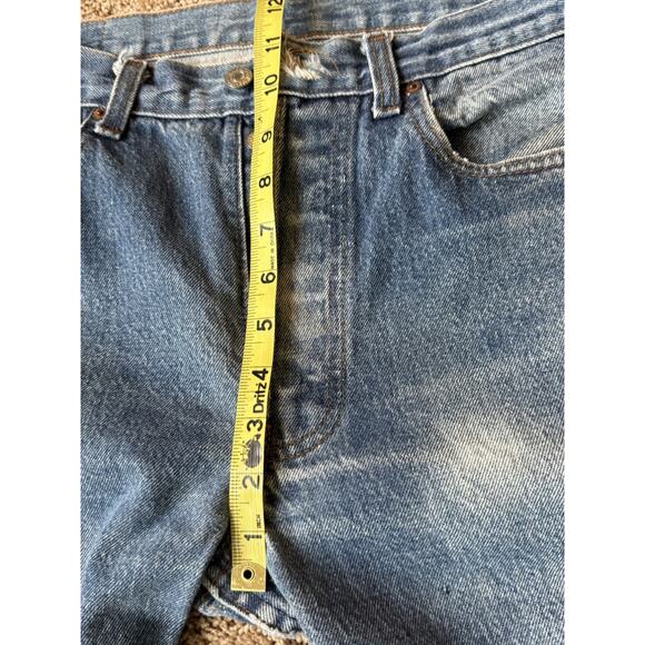 Vintage Levi’s 501 Jeans 1980s Selvedge Red Tag Blank USA W34 L36 -Actual 32/32 - Picture 6 of 16